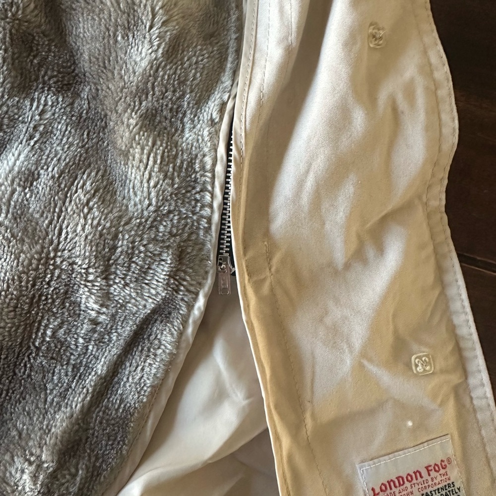 London Fog Vintage Faux Fur Lined Trench Coat Women’s 6 Classic Beige Timeless - Picture 6 of 10